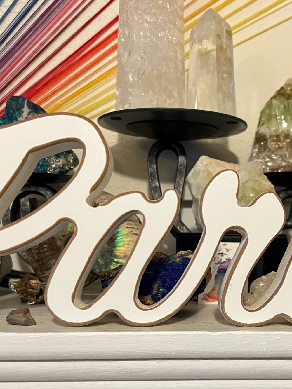 Paris Wooden Decorative Sign White French Parisian Home Decor